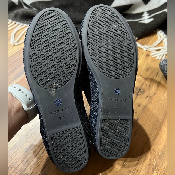 Rothy's Black Friday 2019 limited edition Flats, Midnight navy sparkle, size 7.5 - Picture 3 of 3